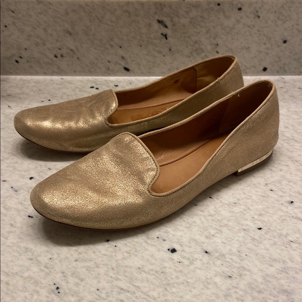Coach Gold Flats
